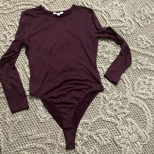 Elegant Purple Long Sleeve Bodysuit